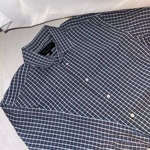 Rag & Bone Plaid Check Button Down Dress Shirt Size 15 (Small) Multicolored